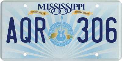 MS license plate AQR306