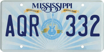 MS license plate AQR332