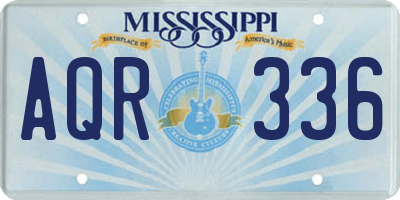 MS license plate AQR336