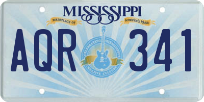 MS license plate AQR341