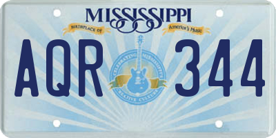 MS license plate AQR344