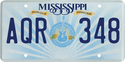 MS license plate AQR348