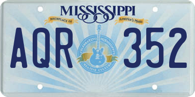 MS license plate AQR352