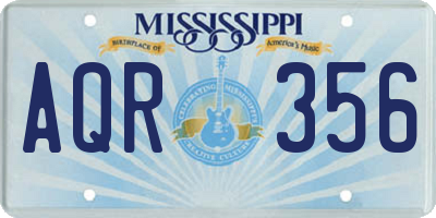 MS license plate AQR356