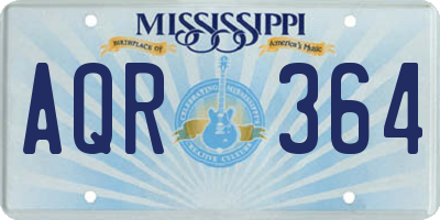 MS license plate AQR364
