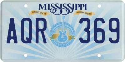 MS license plate AQR369