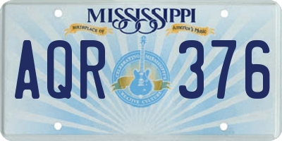 MS license plate AQR376