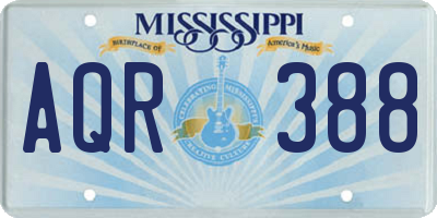MS license plate AQR388