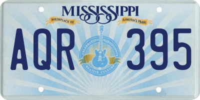 MS license plate AQR395