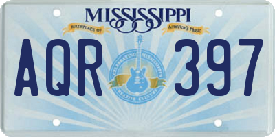 MS license plate AQR397