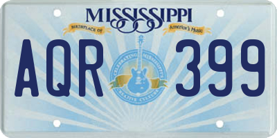 MS license plate AQR399
