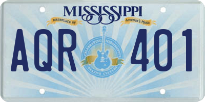 MS license plate AQR401
