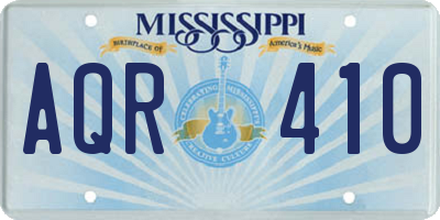 MS license plate AQR410