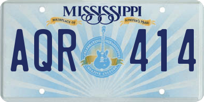 MS license plate AQR414
