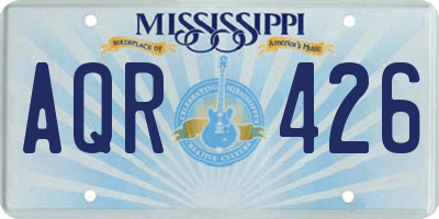 MS license plate AQR426