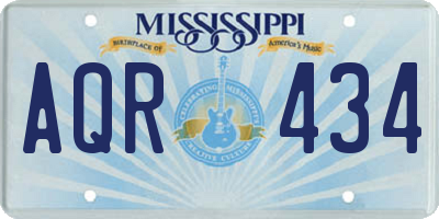 MS license plate AQR434