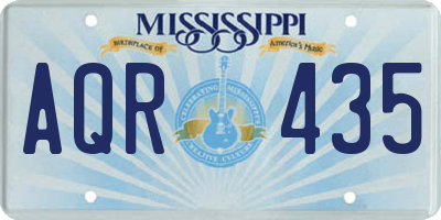 MS license plate AQR435