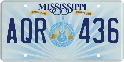 MS license plate AQR436