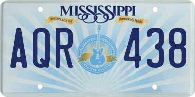 MS license plate AQR438