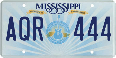MS license plate AQR444