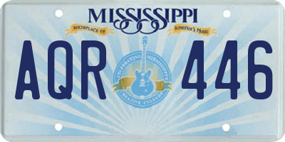 MS license plate AQR446
