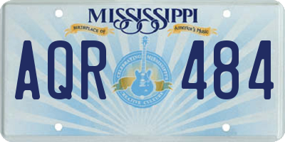 MS license plate AQR484