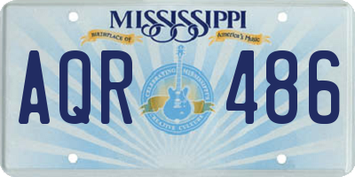 MS license plate AQR486