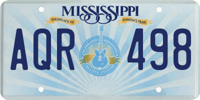 MS license plate AQR498