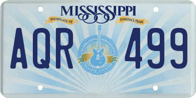 MS license plate AQR499