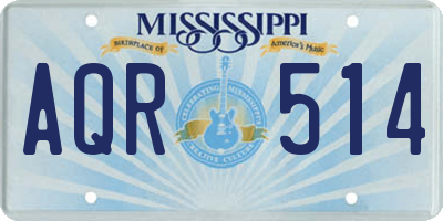 MS license plate AQR514
