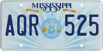 MS license plate AQR525