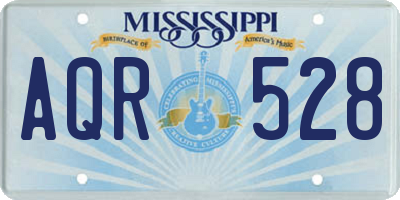 MS license plate AQR528