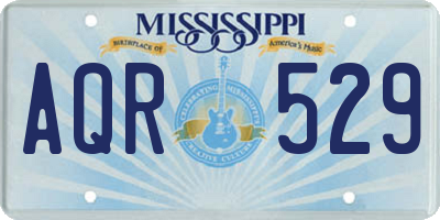 MS license plate AQR529