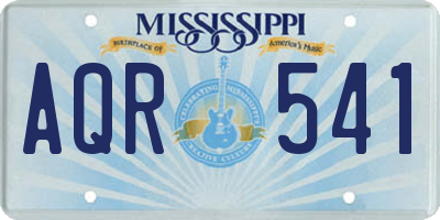MS license plate AQR541