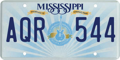 MS license plate AQR544