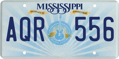 MS license plate AQR556