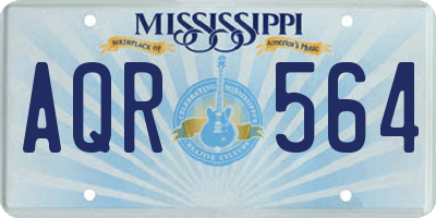 MS license plate AQR564
