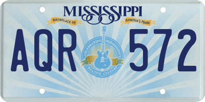 MS license plate AQR572