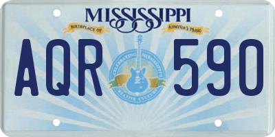 MS license plate AQR590