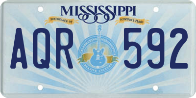 MS license plate AQR592