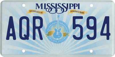 MS license plate AQR594
