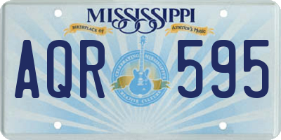 MS license plate AQR595