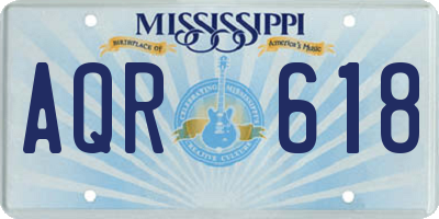 MS license plate AQR618