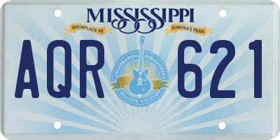 MS license plate AQR621