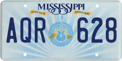 MS license plate AQR628