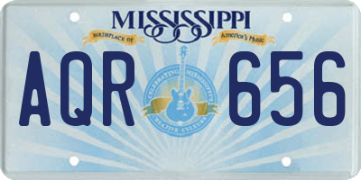 MS license plate AQR656