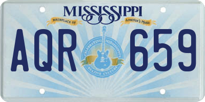 MS license plate AQR659