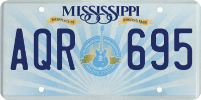 MS license plate AQR695