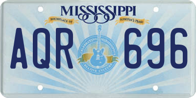 MS license plate AQR696
