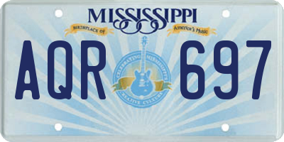 MS license plate AQR697